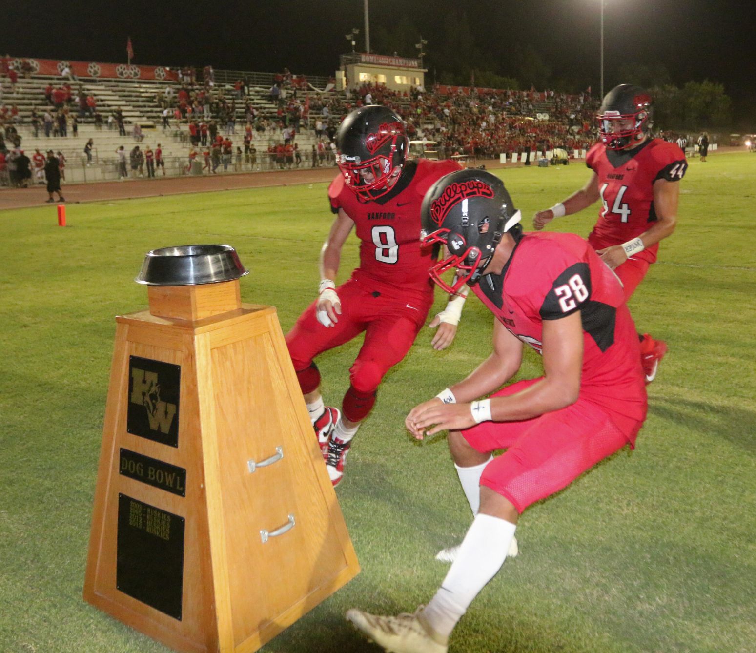 Bullpups own Huskies, make it half a dozen Dog Bowls in a row
